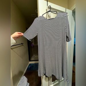 Black & White striped dress MEDIUM